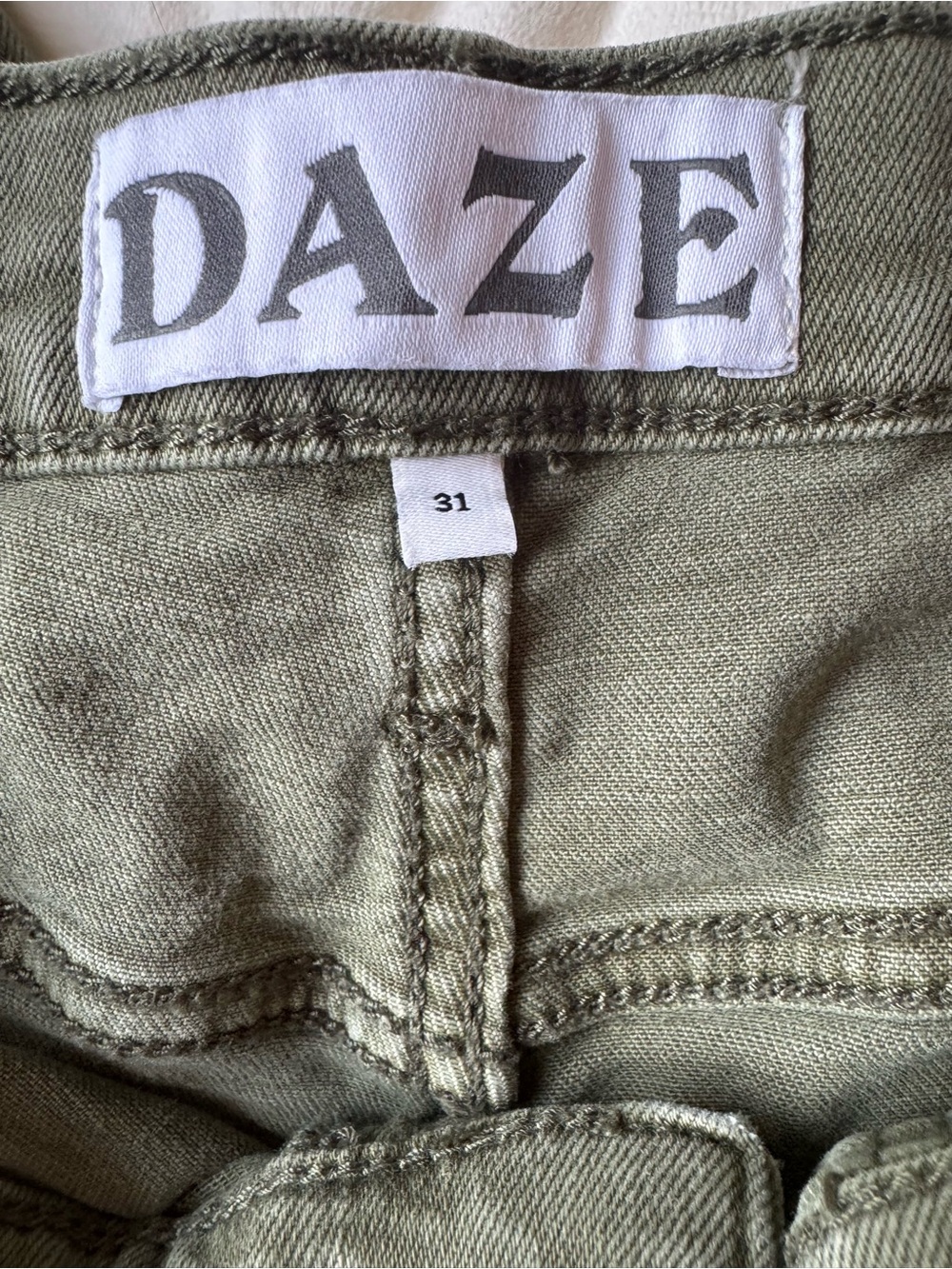 Daze High-Rise Wide Leg Utility Pants - Olive - Picture 5 of 7
